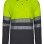 Tricou polo din bumbac cu mâneci lungi și două nuanțe, cu bandă segmentată